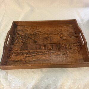Wooden Etched House Of Lloyd Serving Tray